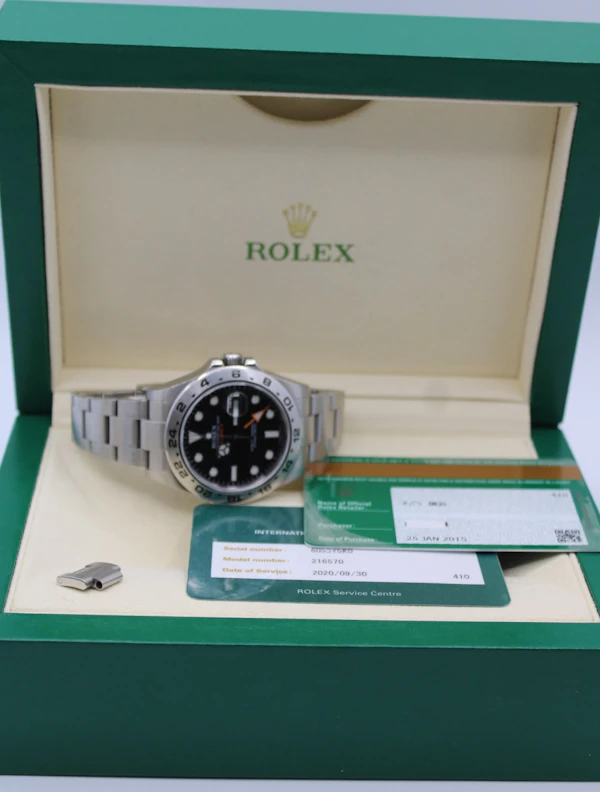 Rolex Explorer II 216570 Box and Papers 2015 incl. 2020 Rolex Service - image 13