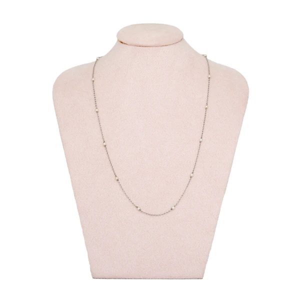 Natural Pearl Platinum Chain - Charlotte Sayers - image 3