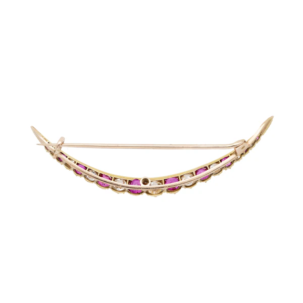 Ruby Diamond Crescent Brooch - Charlotte Sayers - image 2