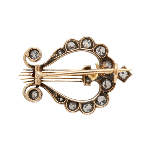 Diamond Lyre Brooch - Charlotte Sayers - image 2