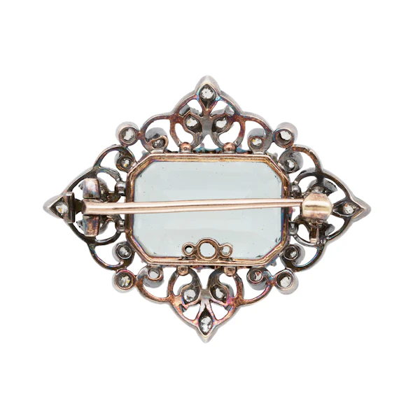 Aquamarine Diamond Brooch - Charlotte Sayers - image 2