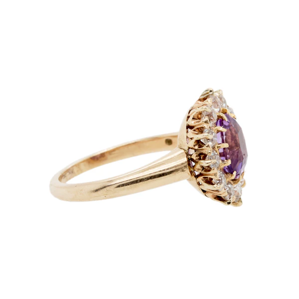 Amethyst Diamond Cluster Ring - Charlotte Sayers - image 2
