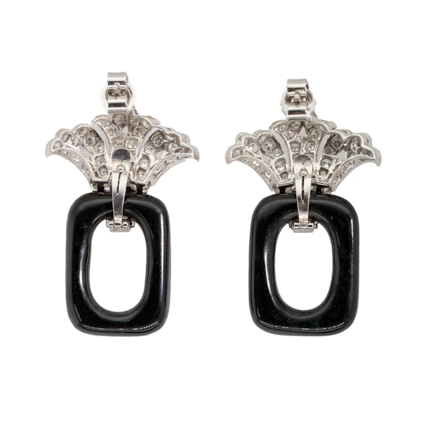 Diamond Onyx Earrings - Charlotte Sayers - image 2