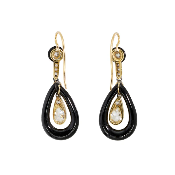 Onyx Diamond Earrings - Charlotte Sayers - image 3