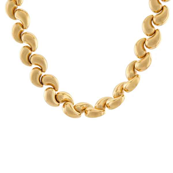 Vintage 18ct Gold Wide Link Chain Spectrum Antiques - image 2
