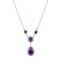 Victorian 9ct Gold Foil-Backed Amethyst and Diamond Necklace - image 1