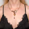 Antique 15ct Gold Amethyst and Pearl Snake Necklace - image 2