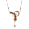 Antique 15ct Gold Amethyst and Pearl Snake Necklace - image 1