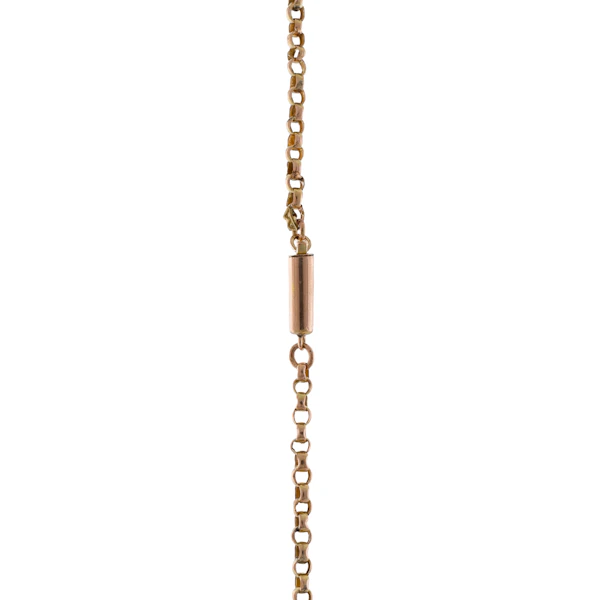 Antique 9ct Gold Floral Necklace - image 2