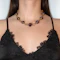 Victorian 15ct Gold Faceted Amethyst Station Necklace - image 2
