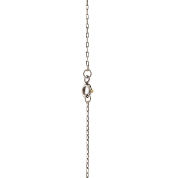 Edwardian Platinum Diamond Flower Pendant on Chain - image 2