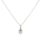 Edwardian Platinum Diamond Flower Pendant on Chain - image 1