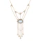 Victorian Aquamarine and Natural Pearl Tassel Drop Necklace in 15ct Gold - image 1