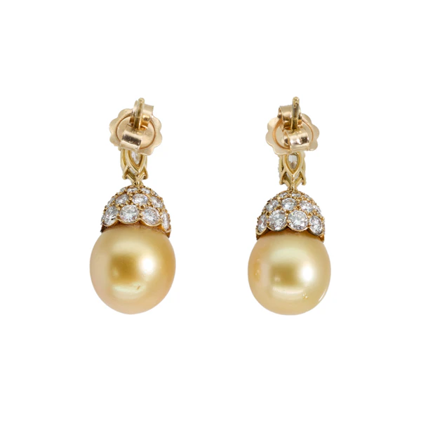 Pearl Diamond Earrings - Charlotte Sayers - image 2