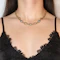 Art Deco Aquamarine and Black Enamel Necklace in 14ct Gold - image 2