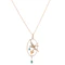Turquoise and Seed Pearl Swallow Necklace in 9ct Gold - image 1
