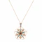 Amethyst and Turquoise Starburst Pendant in 9ct Gold - image 1