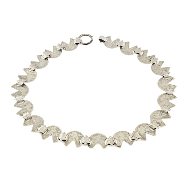 Victorian Silver Collar Necklace - image 1