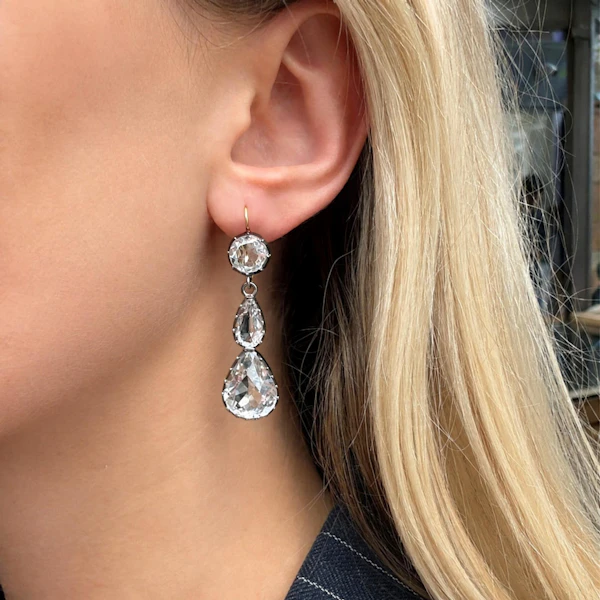 Victorian Rock Crystal Earrings - Charlotte Sayers - image 2