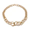 Vintage Italian 18ct Gold Woven Ring Chain Necklace - image 1