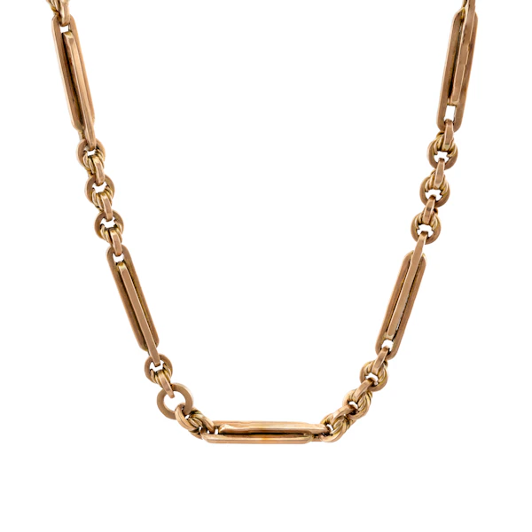 9ct Fetted Link Albert Chain - image 1