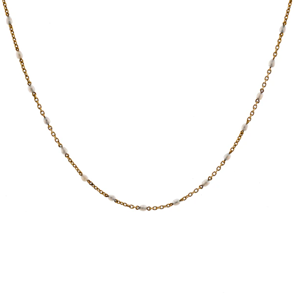 Antique 18ct Gold and Pearl Necklace - image 2