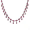 Silver Pink Foil Backed Paste Riviere Necklace - image 1