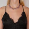 Silver Pink Foil Backed Paste Riviere Necklace - image 2