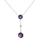 15ct Amethyst and Diamond Drop - image 1