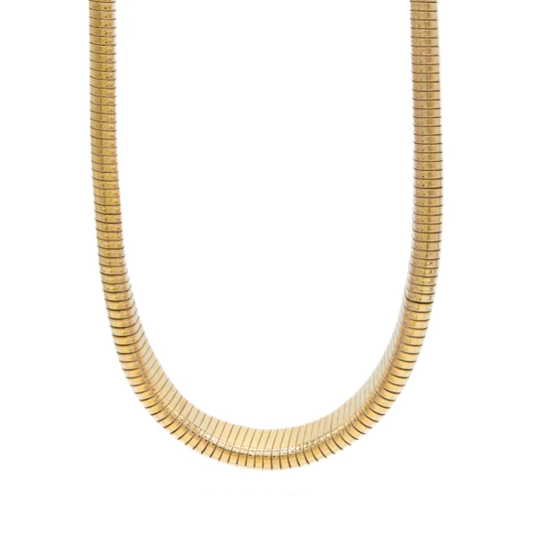 18ct French Marked Tubogas Necklace - image 1