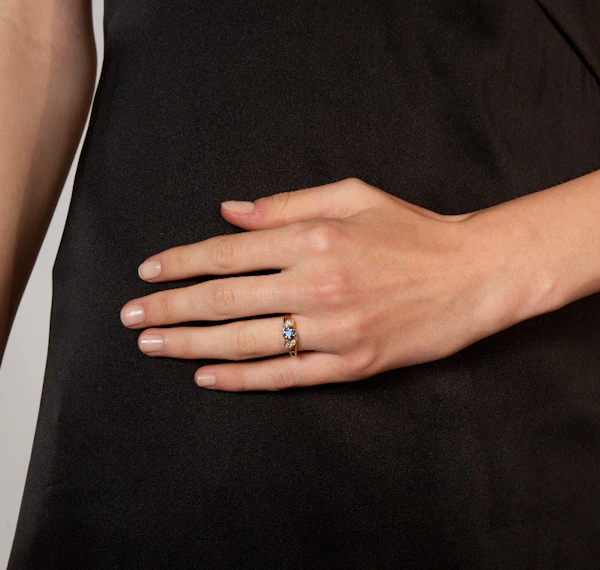 18ct Sapphire and Diamond Ring - image 2