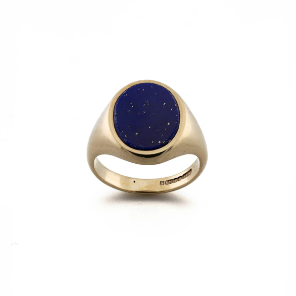 9ct Lapis Signet, Spectrum Antiques - image 1