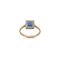 18ct Yellow Gold Sapphire and Diamond Square Cluster, Spectrum Antiques - image 1