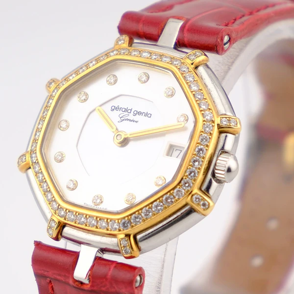 Gerald Genta G2851.7 Diamond Bezel Mother of Pearl Dial - image 2