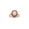 Vintage Opal and Ruby Cluster Ring in 9ct Gold, Spectrum Antiques - image 2