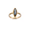 Victorian 18ct Gold Banded Agate Cameo Navette Ring, Spectrum Antiques - image 1