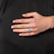 18ct White Gold Aquamarine and Diamond Halo Cluster Ring, Spectrum Antiques - image 2