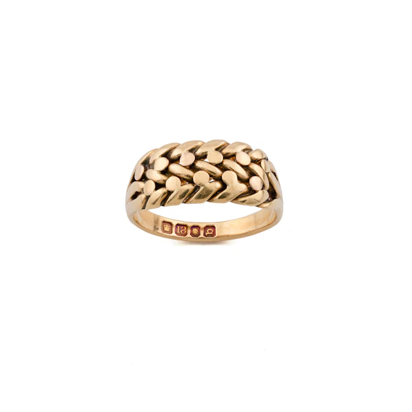 Victorian 18ct Gold Lover's Knot Band Ring, Spectrum Antiques - image 1