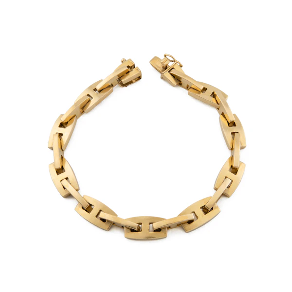 Vintage 18ct Gold Mariner Link Bracelet, Spectrum Antiques - image 1