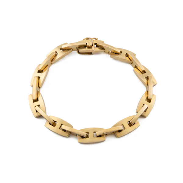 Vintage 18ct Gold Mariner Link Bracelet, Spectrum Antiques - image 2