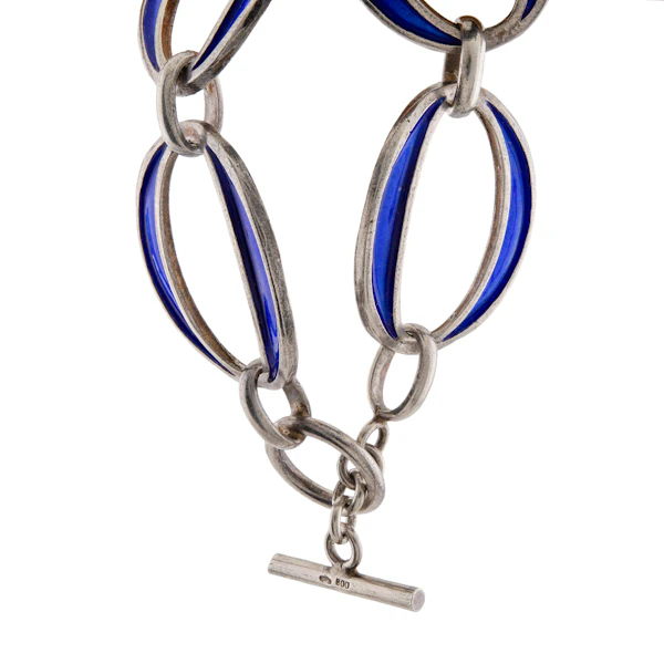 Silver Enamel Bracelet, Spectrum Antiques - image 3