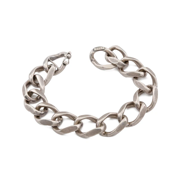 Vintage Silver Curb Link Bracelet by Uno A Erre, Spectrum Antiques - image 3