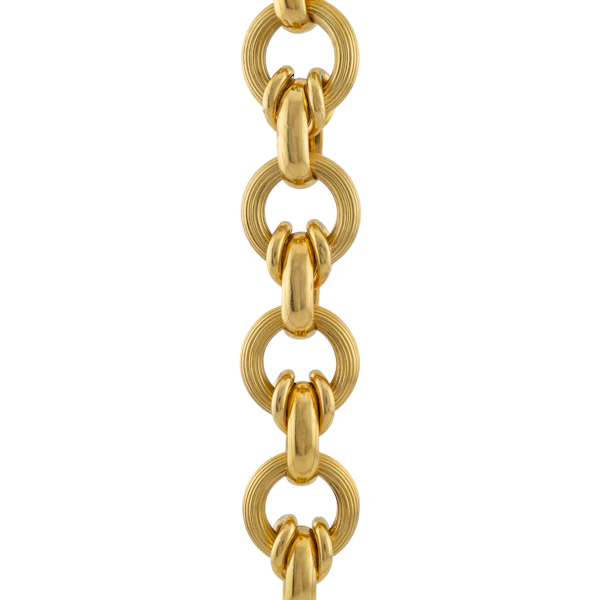 Vintage Italian 18ct Gold Bold Belcher Link Bracelet, Spectrum Antiques - image 3