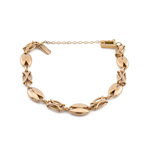 Edwardian 15ct Gold Fancy Link Bracelet, Spectrum Antiques - image 3