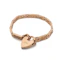 Edwardian Fancy Gate Link Bracelet with Heart Padlock in 9ct Rose Gold, Spectrum Antiques - image 4