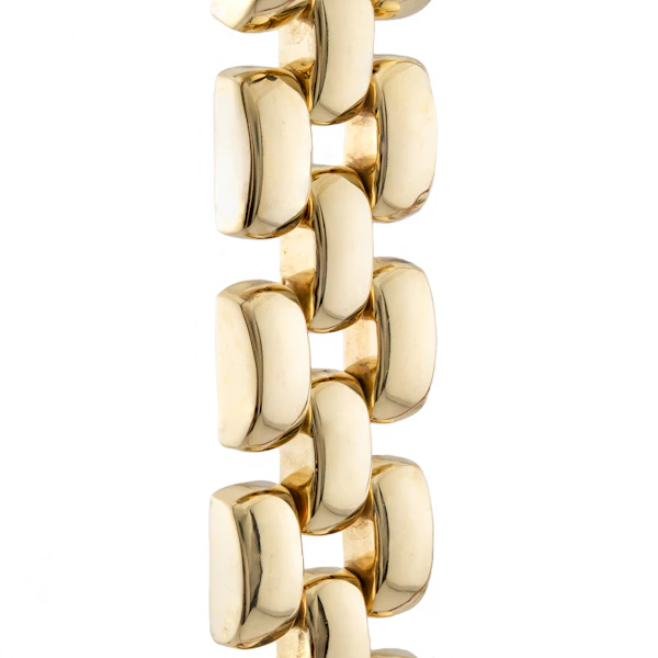 Chunky Geometric Gate Link Bracelet in 9ct Gold, Spectrum Antiques - image 4