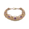 Vintage 9ct Gold Amethyst Link Bracelet, Spectrum Antiques - image 1