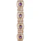 Vintage 9ct Gold Amethyst Link Bracelet, Spectrum Antiques - image 3