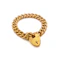 Large 15ct Curb Link Bracelet with Padlock, Spectrum Antiques - image 1