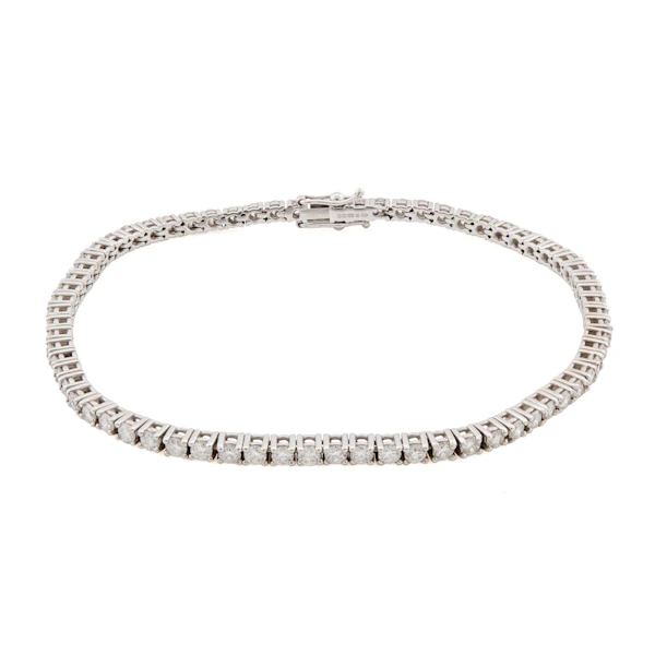 White Gold Diamond Line Bracelet, Spectrum Antiques - image 1